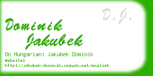 dominik jakubek business card